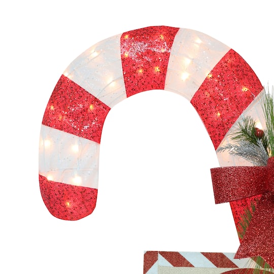 6 Pack: 52" Pre-Lit Mesh Candy Cane Pair